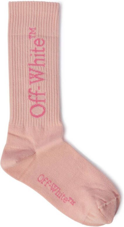 Off-White Kids Arrow intarsia sokken Roze