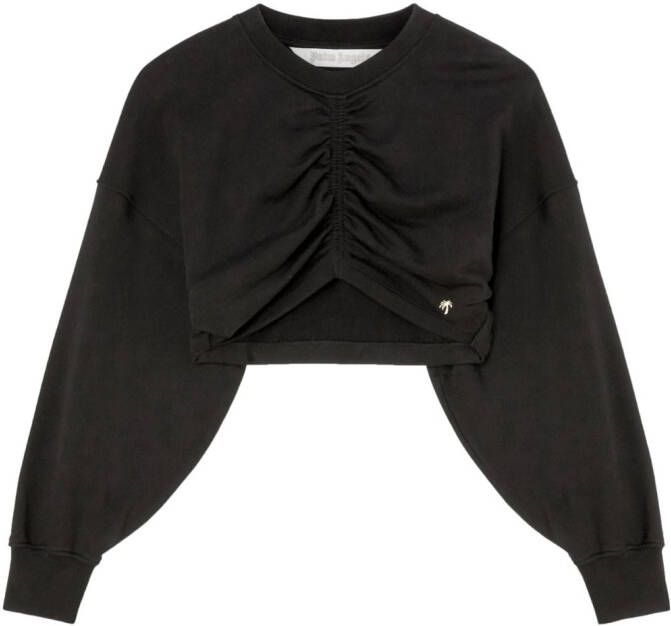 Palm Angels Cropped blouse Zwart