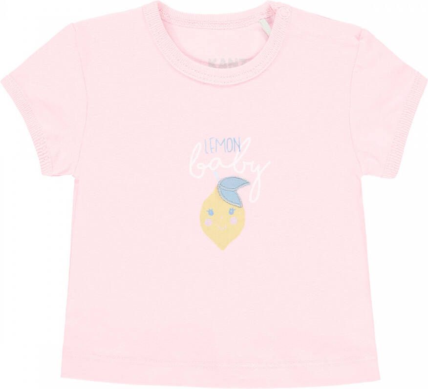 KANZ baby T-shirt met printopdruk roze Meisjes Katoen Ronde hals Printopdruk 68