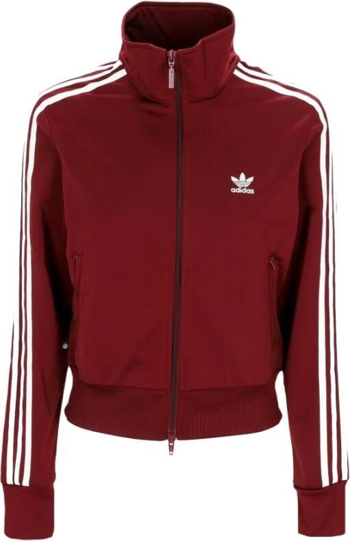 Adidas Zip-Through Sweatshirt in Shadow Red Rood Dames