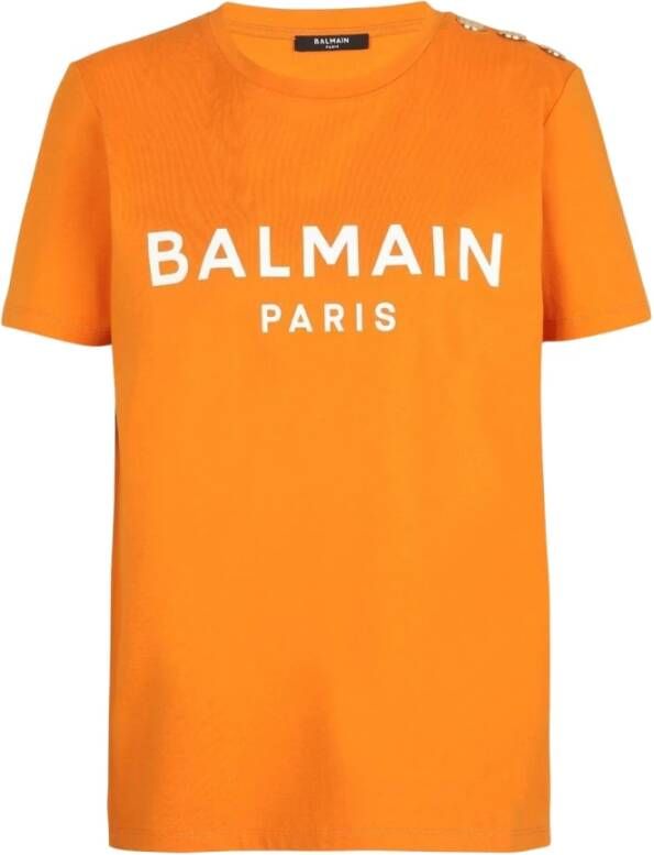 Balmain T-Shirts Oranje Dames