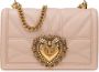 Dolce&Gabbana Crossbody bags Devotion Matelasse Quilted Shoulder Bag in poeder roze - Thumbnail 1