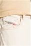 Diesel Slim Fit Beige Katoenen Jeans met Logo Patch White Heren - Thumbnail 12