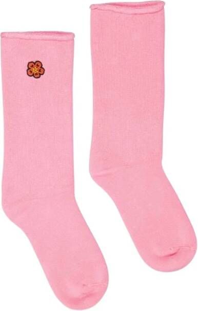 Kenzo Bloemenroze sokken met geborduurde Boke Flower Pink Dames