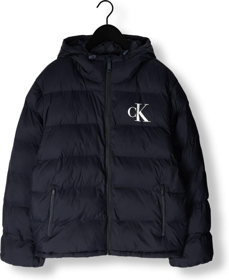 Calvin Klein Jeans Regular fit gewatteerd jack met logoprint model 'Monogram'
