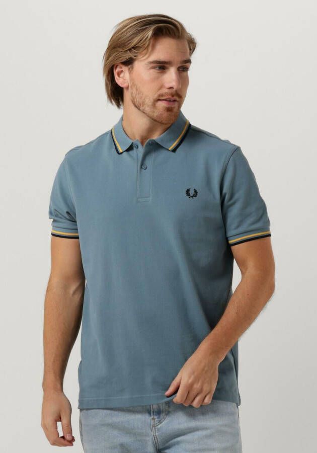 FRED PERRY Heren Polo's & T-shirts Twin Tipped Shirt Lichtblauw
