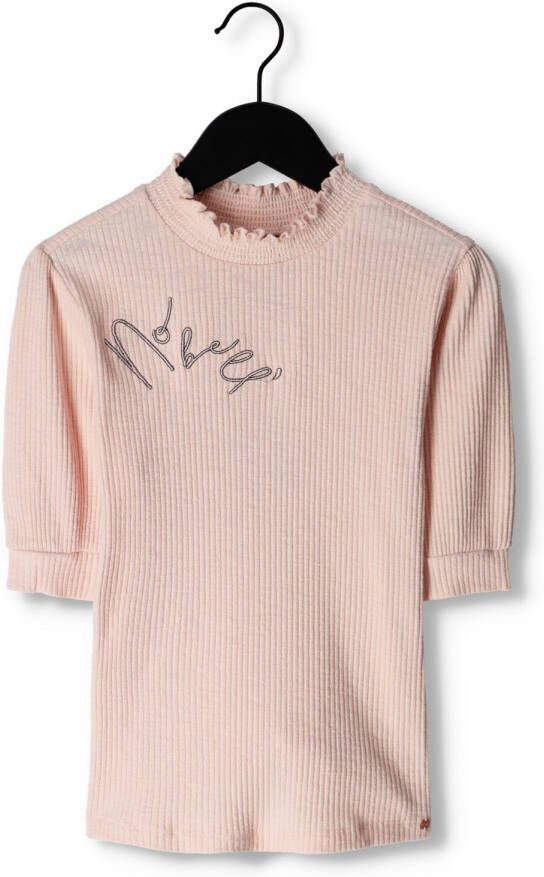 NOBELL Meisjes Tops & T-shirts Kookab Slub Rib Tshirt Roze