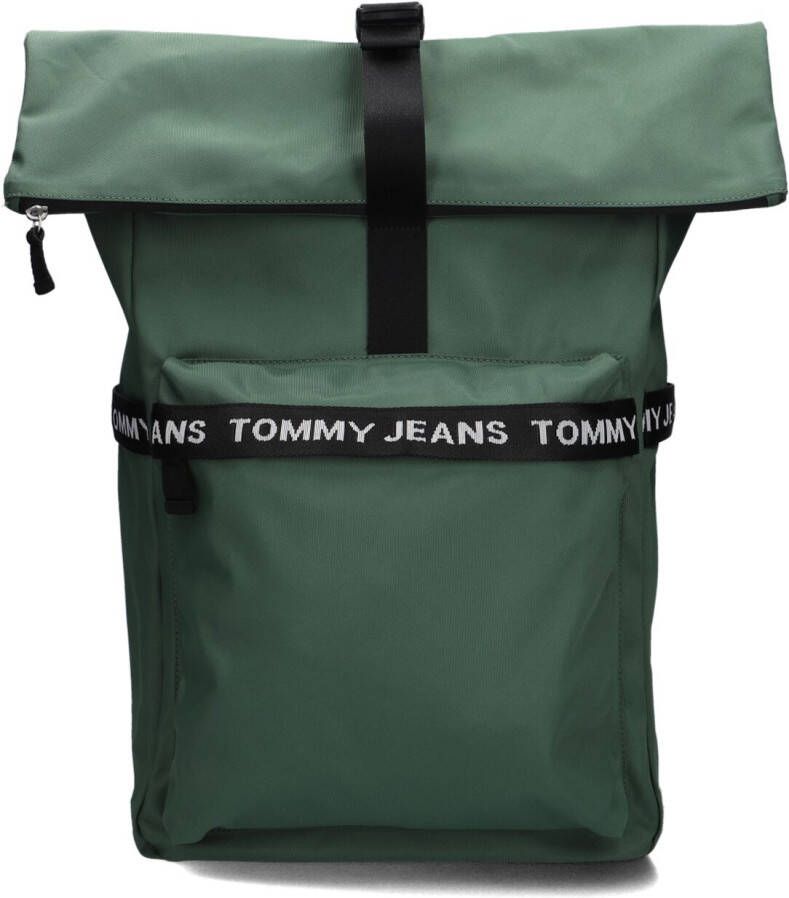 Tommy Jeans Groene Rolltop Rugzak Essential Model Green Heren