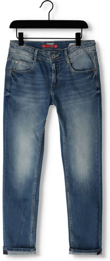 VINGINO skinny jeans APACHE mid blue wash Blauw Jongens Stretchdenim Effen 140