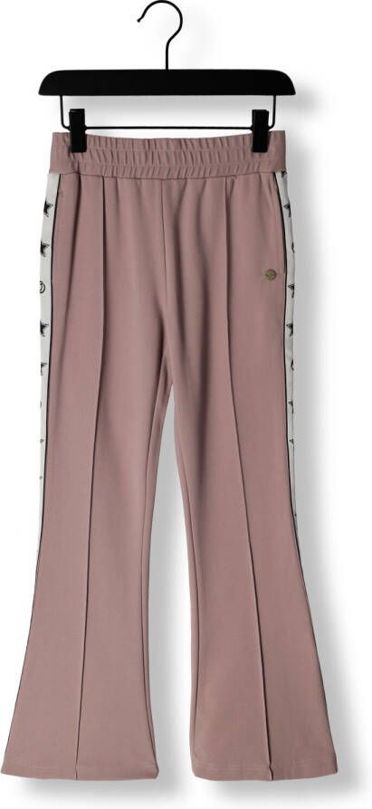 VINGINO flared broek Sari met zijstreep lila Paars Meisjes Polyester Effen 152