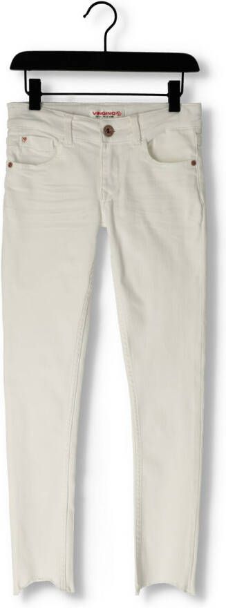VINGINO cropped low waist skinny jeans AMIA CROPPED white denim Wit Meisjes Stretchdenim 110