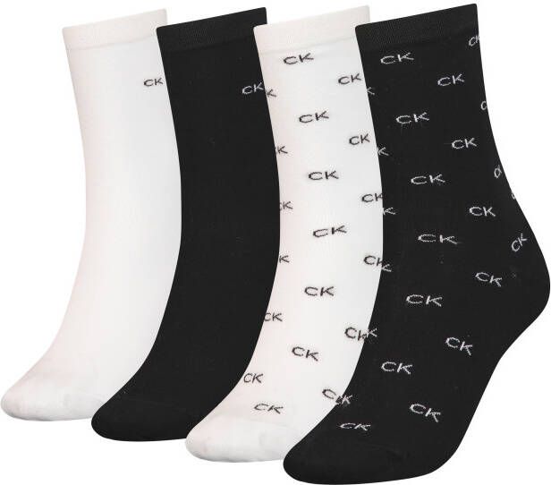 CK Calvin Klein Sokken met elastische boorden in een set van 4 paar