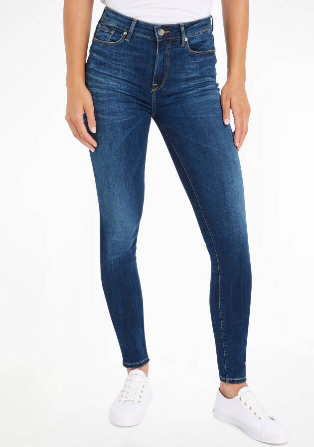 Tommy Hilfiger Skinny fit jeans COMO SKINNY RW DOREEN met fade-effecten & -merklabel