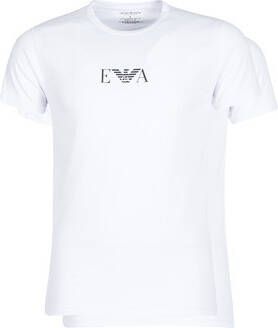 Emporio Armani T-shirt met labelprint in een set van 2 stuks