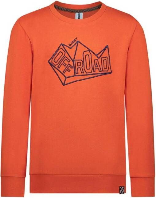 B.Nosy sweater B.OFFROAD met printopdruk oranje Printopdruk 122 128