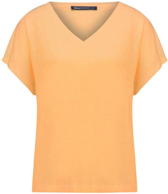 Expresso T-shirt met linnen oranje
