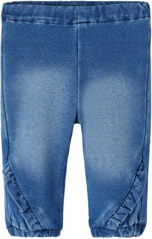 Name it BABY regular fit jeans NBFBELLA medium blue denim Blauw Meisjes Stretchkatoen 74