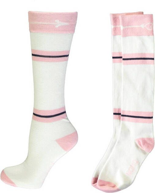 NONO sokken Rover wit roze zwart