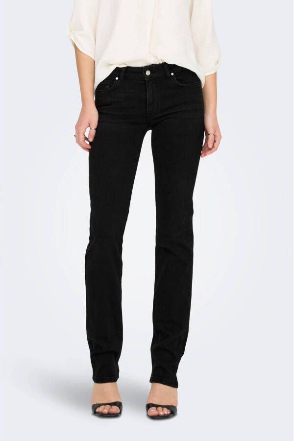 ONLY straight fit jeans ONLALICIA washed black denim
