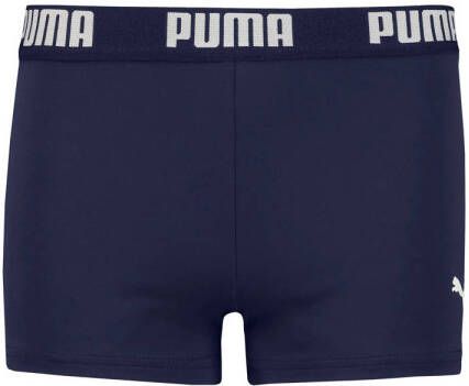 Puma zwemboxer donkerblauw Jongens Polyamide Logo 140