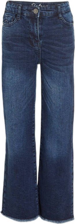 Retour Jeans high waist wide leg jeans Missour dark blue denim Blauw Meisjes Stretchdenim 116