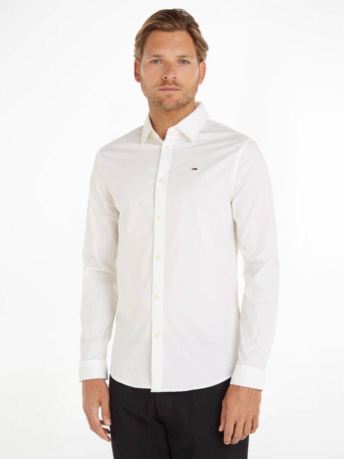 Tommy Jeans slim fit overhemd classic white