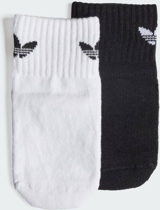 Adidas Originals anti slip sokken set van 2 wit zwart Katoen 31-33