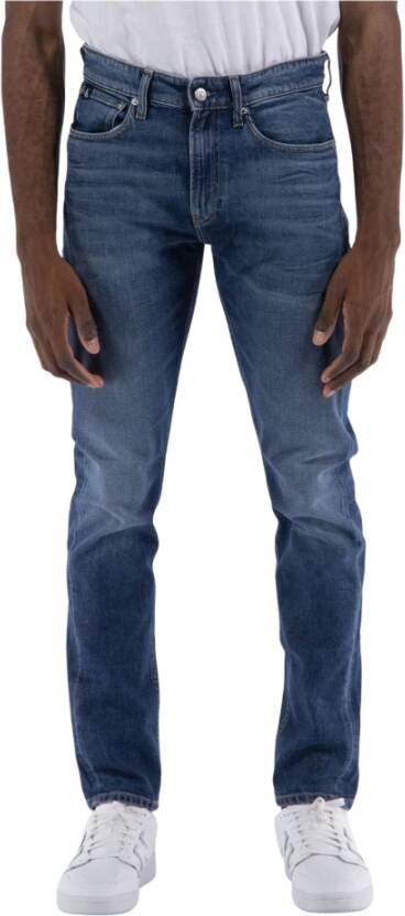 Calvin Klein Jeans Blauwe Jeans met Rits en Knoopsluiting Blue Heren