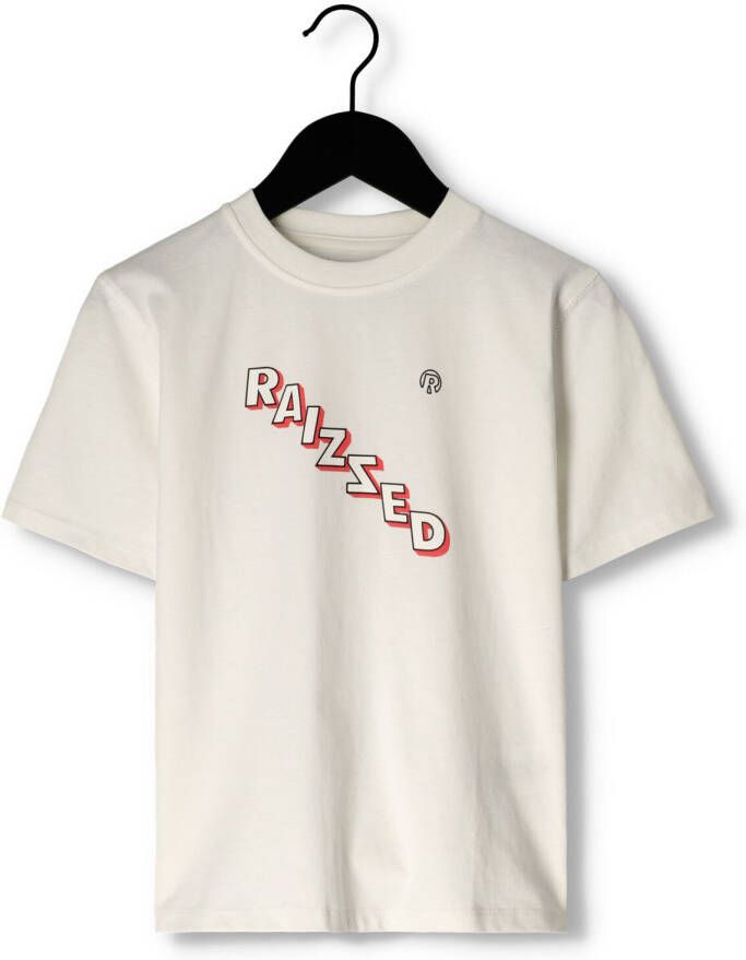 Raizzed T-shirt Stanton met logo wit Jongens Katoen Ronde hals Logo 110