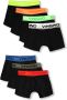 VINGINO boxershort set van 7 zwart multicolor Jongens Stretchkatoen 122 128 - Thumbnail 1