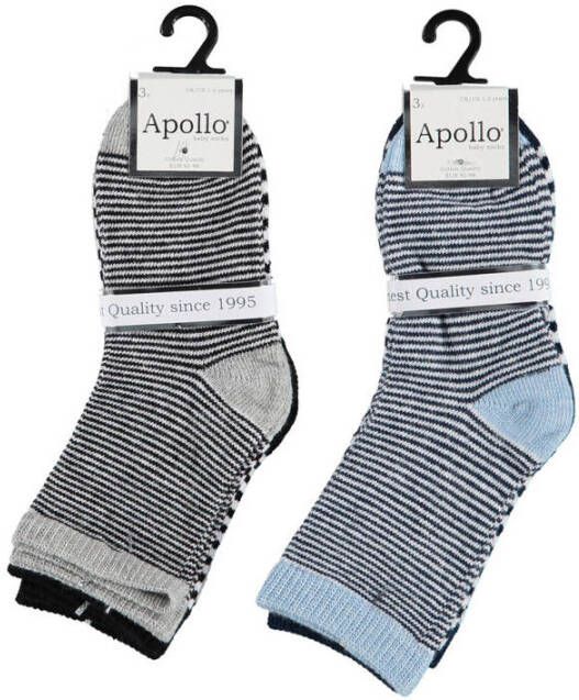 Apollo sokken set van 6 grijs blauw