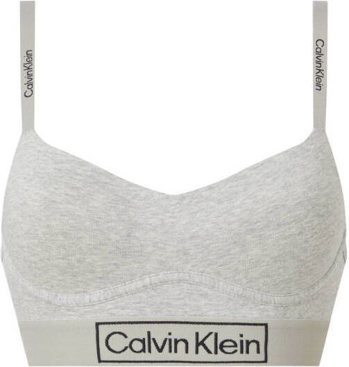Calvin Klein UNDERWEAR bh top met logo grijs