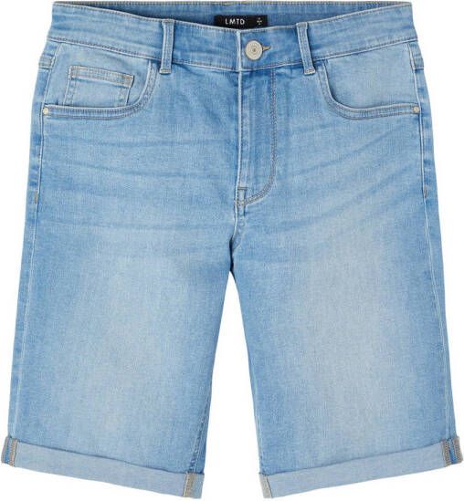 LMTD regular fit jeans bermuda NLMTOMO light denim short Blauw Jongens Stretchdenim 152
