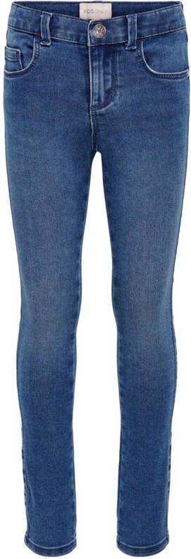 Only KIDS high waist skinny jeans KONROYAL met biologisch katoen stonewashed Blauw Meisjes Katoen (biologisch) 140