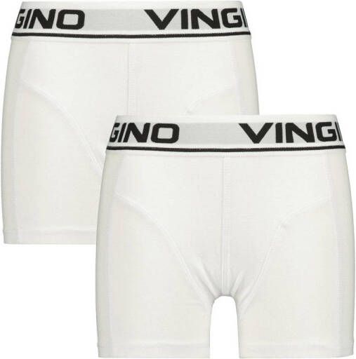 VINGINO boxershort set van 2 wit Jongens Stretchkatoen Effen 158 164