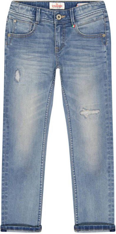 VINGINO slim fit jeans Danny cruziale blue Blauw Jongens Katoen Effen 146